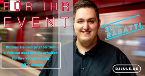 Rabatt Aktion DJ Hamburg für Hochzeit und Geburtstag